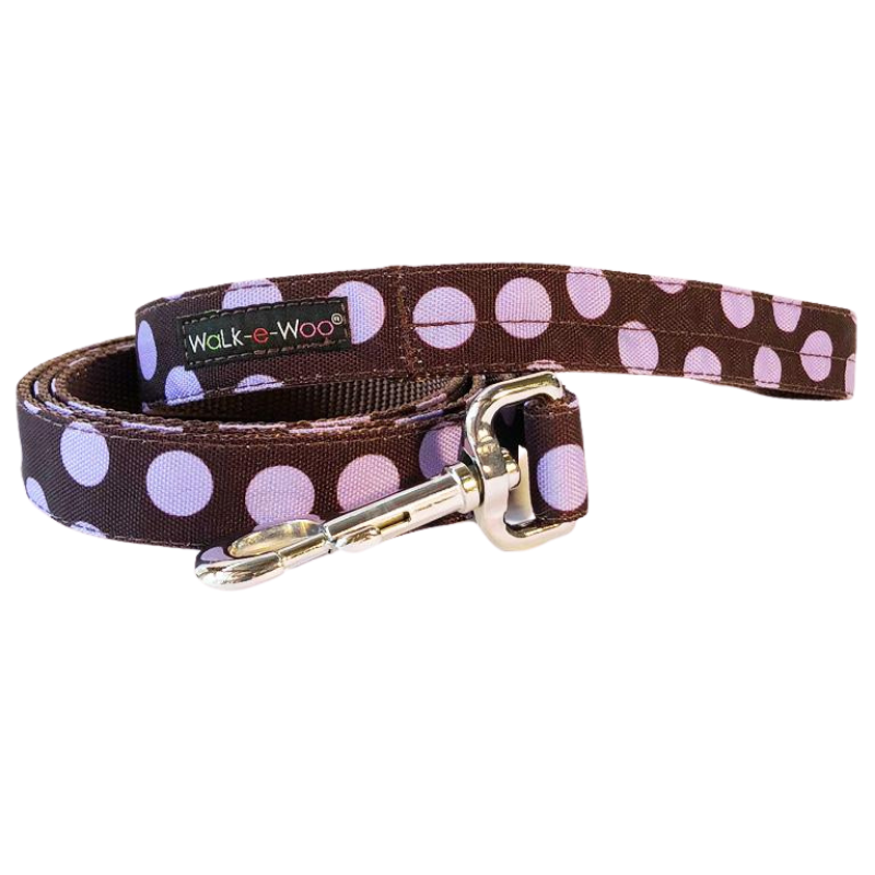 Polka Dot Collar | Purple on Brown - Peticular