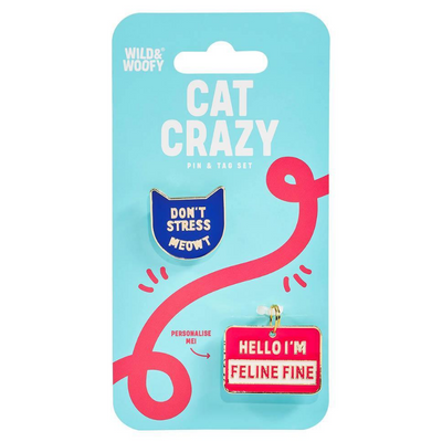 Cat Crazy Pin & Tag Set | Feline Fine