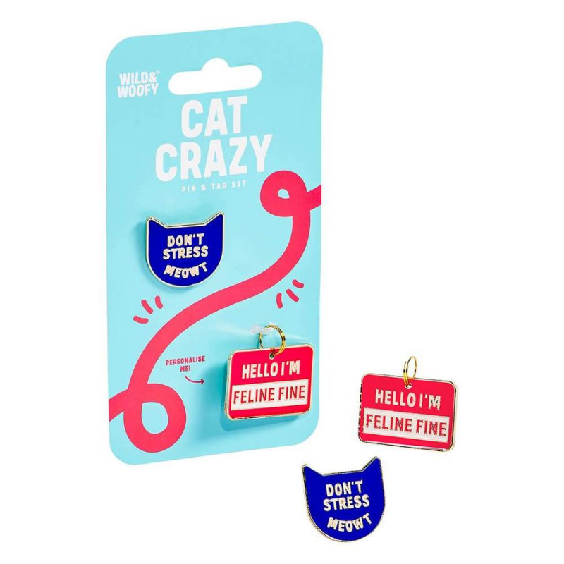 Cat Crazy Pin & Tag Set | Feline Fine