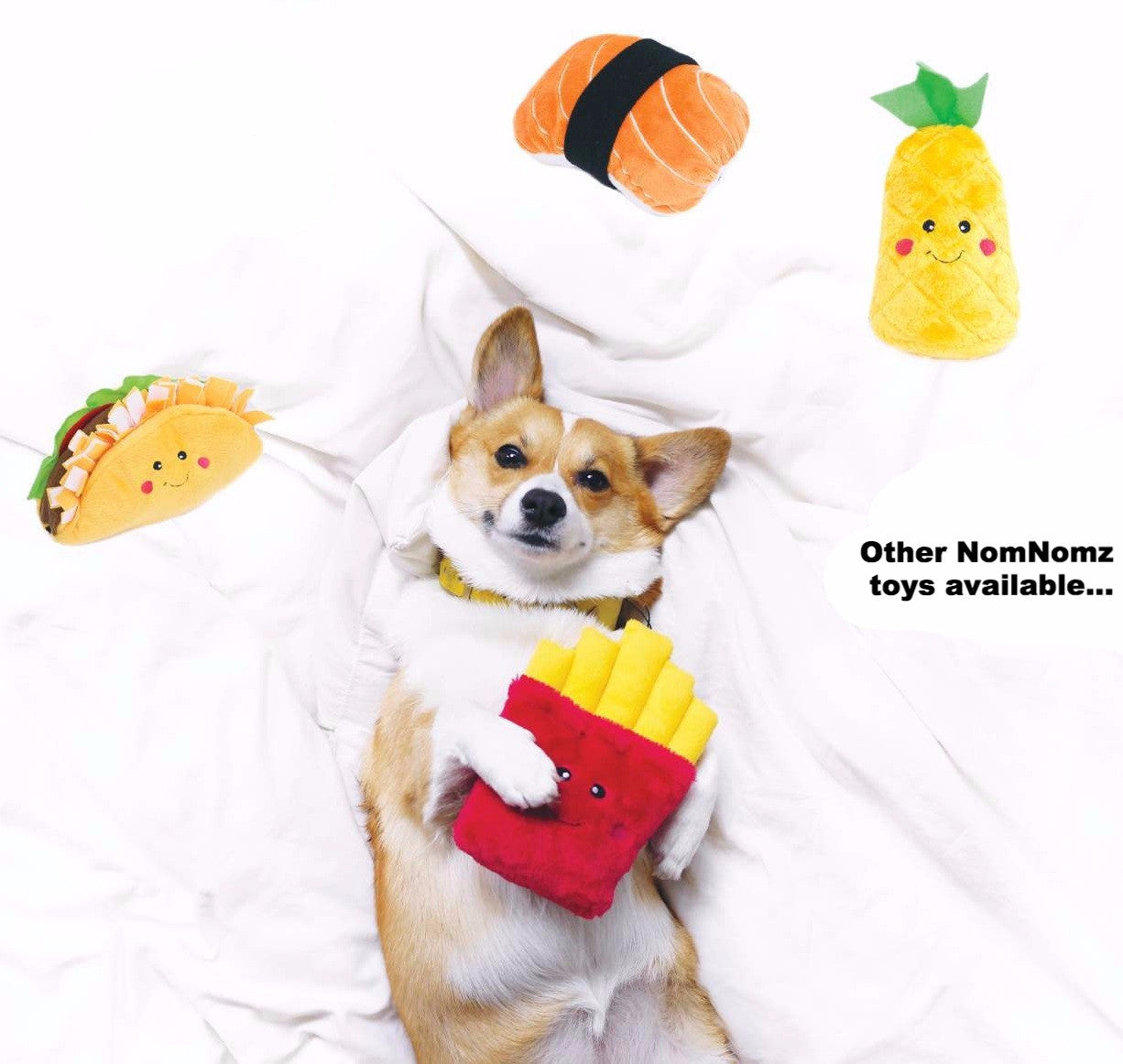 Zippy Paws NomNomz Plush Dog Toy | Sushi | Peticular