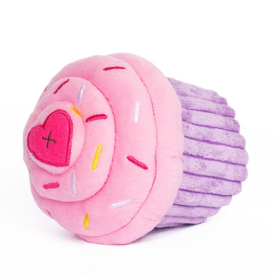 Birthday Cupcake Plush Dog Toy | Pink