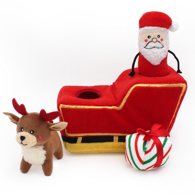 Interactive Dog Toy | Santa's Sleigh