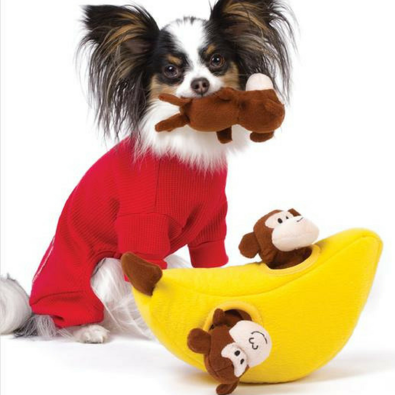 Zippy Paws Interactive Dog Toy | Monkey 'n Banana | Peticular