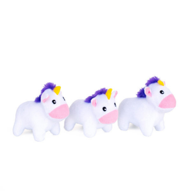 Zippy Paws Interactive Dog Toy | Unicorns In Rainbow | Peticular