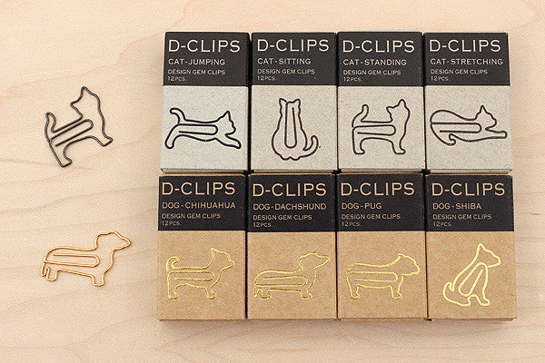 Living & Dining D-Clips Paper Clips | Shiba | Peticular