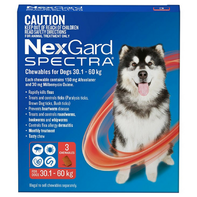 Merial NexGard Spectra Chewables | 3 Pack | Peticular