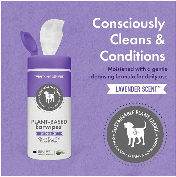 Plant-Based Pet Earwipes | Lavender Scent - Peticular