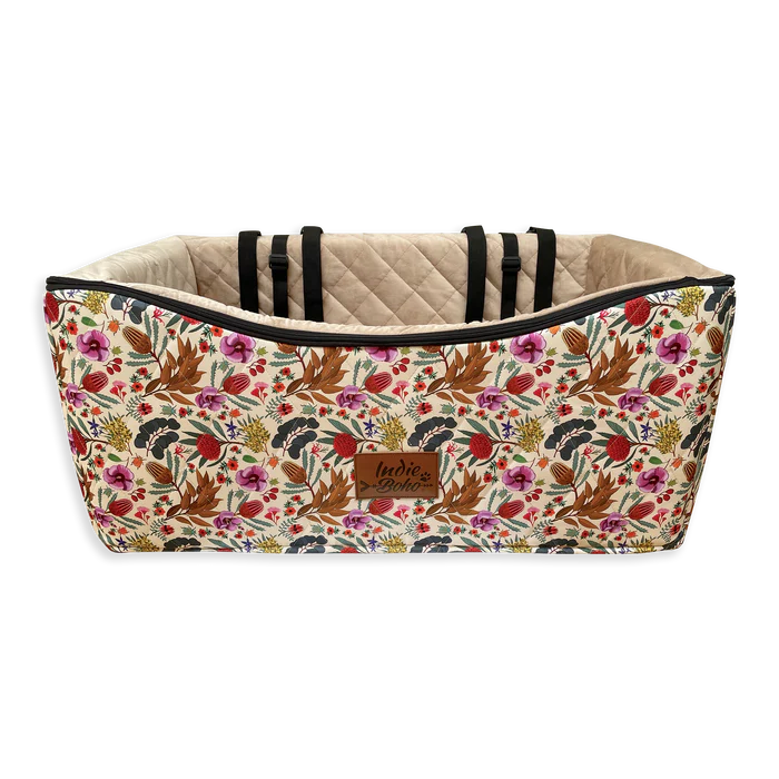 Car Pet Booster Single Seat | Native Flora - Peticular