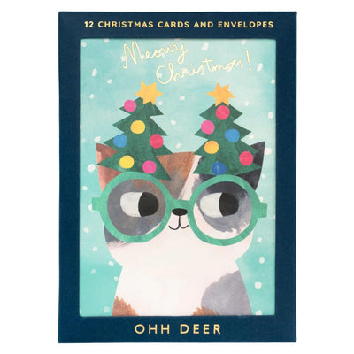 Cats In Hats Christmas Card Set | 12 Pack