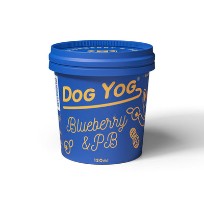 Blueberry & Peanut Butter Dog Yog Ice Cream - Peticular