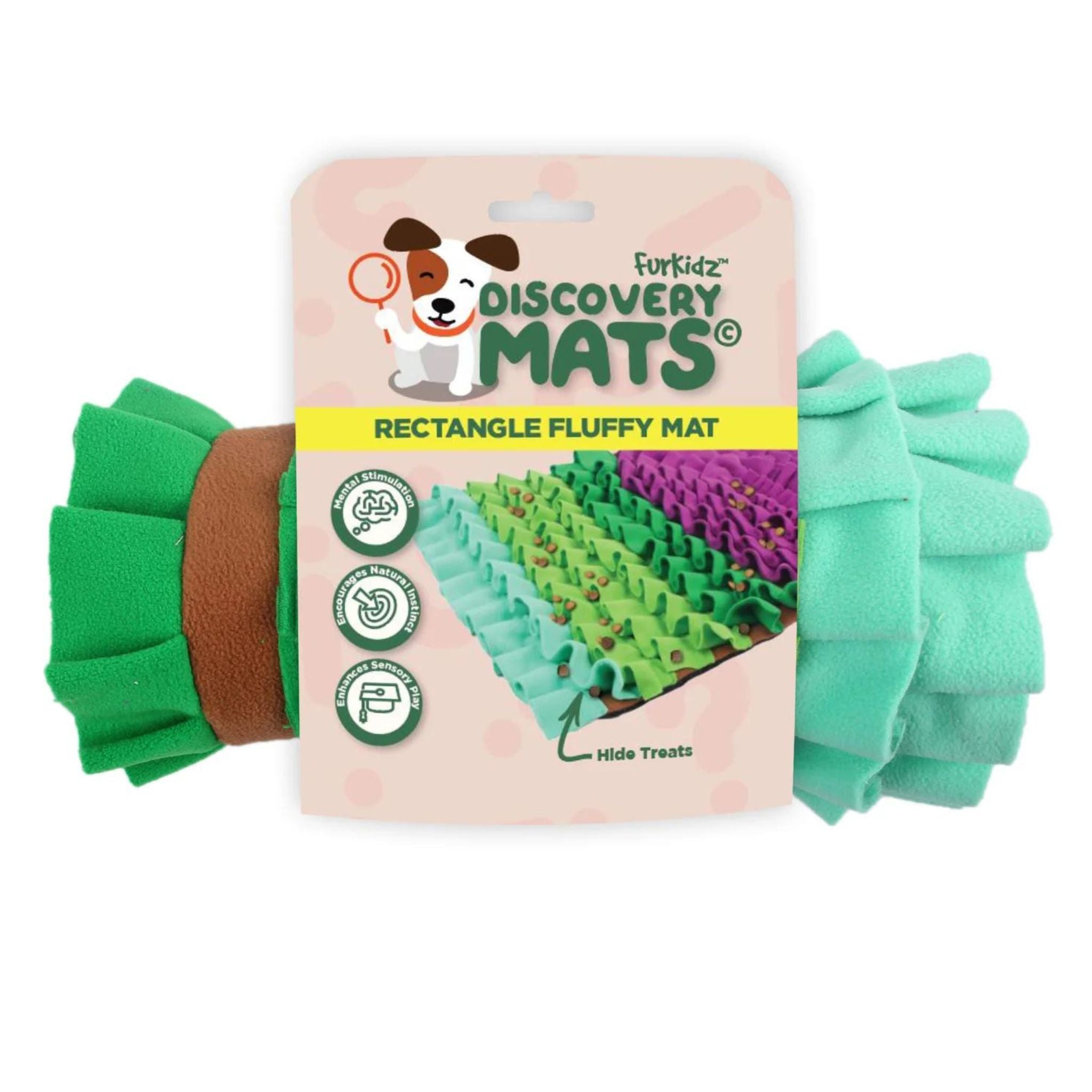 FurKidz - Dog Snuffle Mat - Rectangle Fluffy | Peticular