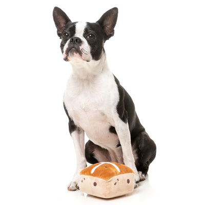 Easter Plush Dog Toy | Hot Cross Bun