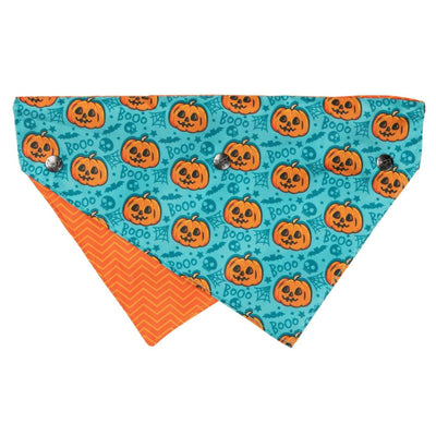 Halloween Dog Bandana | Jack Jack Jackie Lantern | Teal
