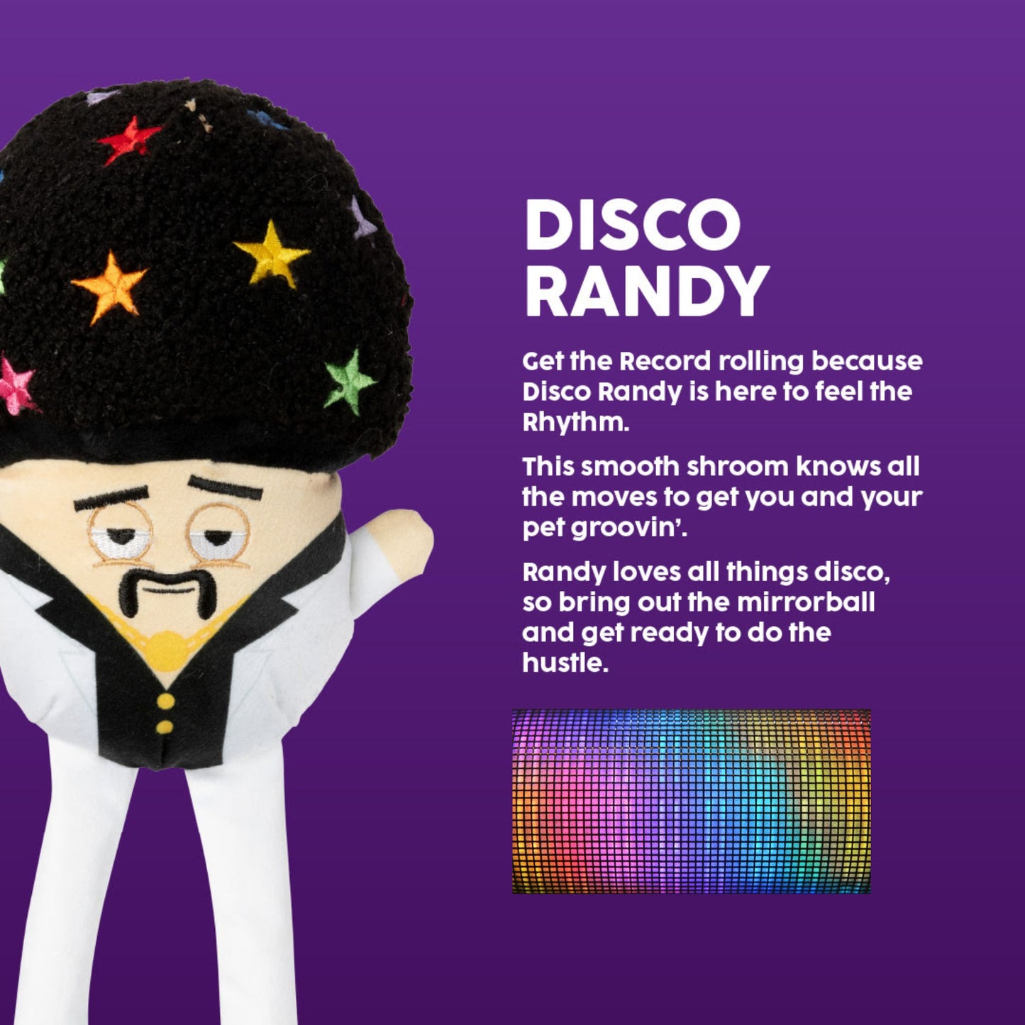 Disco Randy Fun-Guy Dog Toy