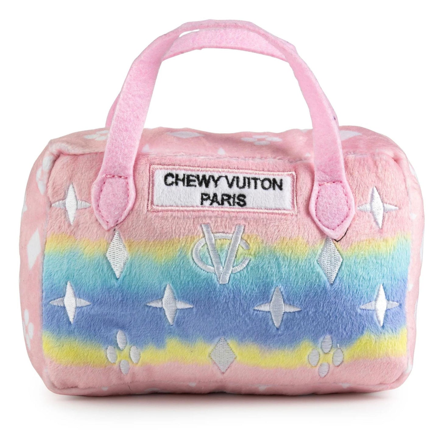 Plush Dog Toy | Pink Ombre Chewy Vuiton Handbag