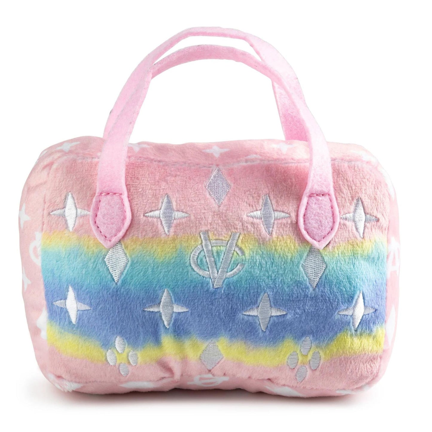Plush Dog Toy | Pink Ombre Chewy Vuiton Handbag
