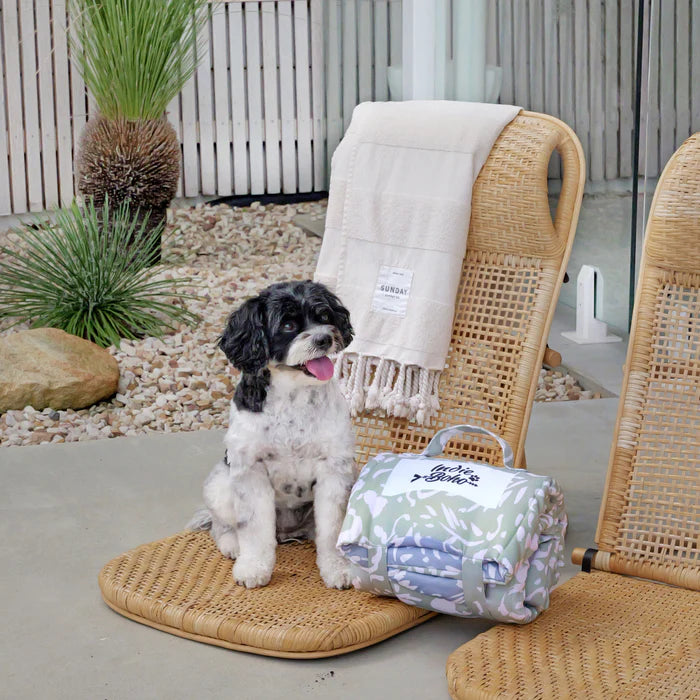 Large Travel Mat | Neutral Brushstroke's - Sage/Pebble