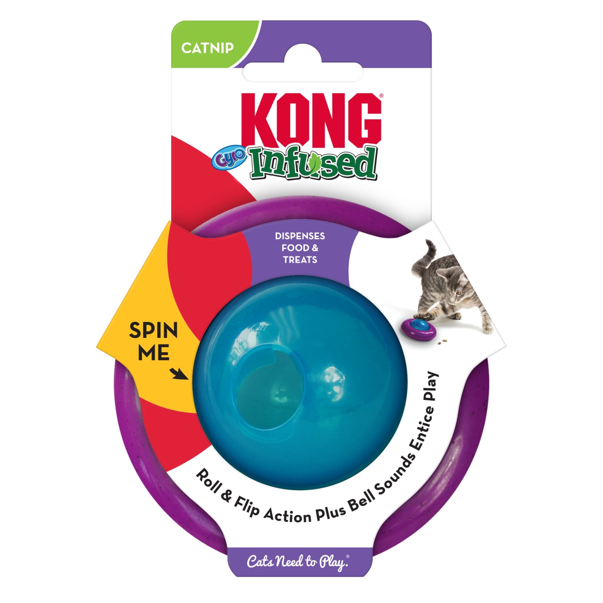 KONG - Catnip Infused Cat Gyro Toy | Peticular
