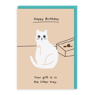Birthday Card | Gift Is In The Litter Tray