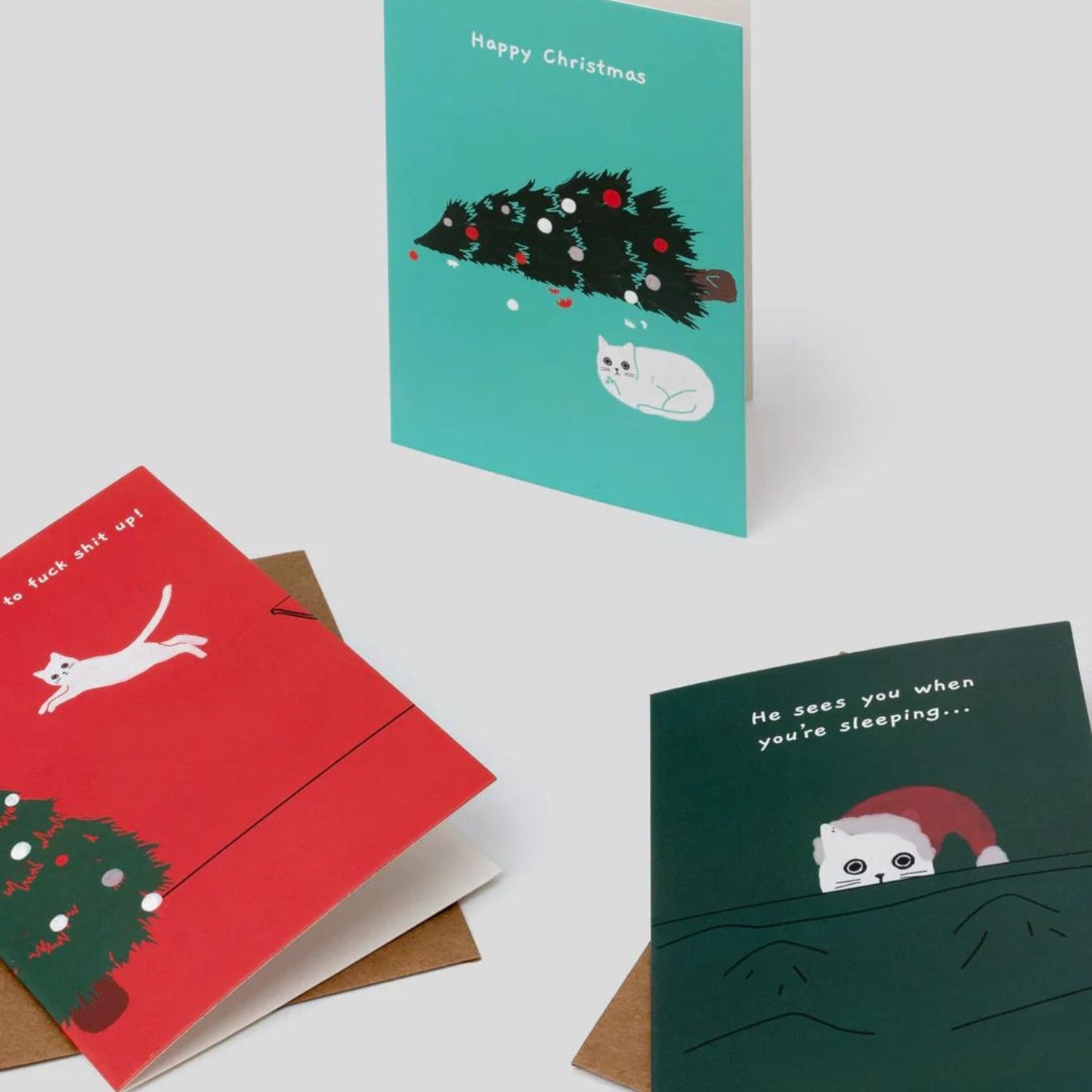 Ken The Cat Christmas Card Set | 12 Pack