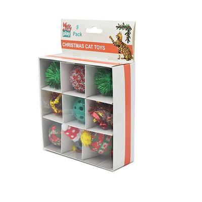 9 pack Christmas Cat Toys