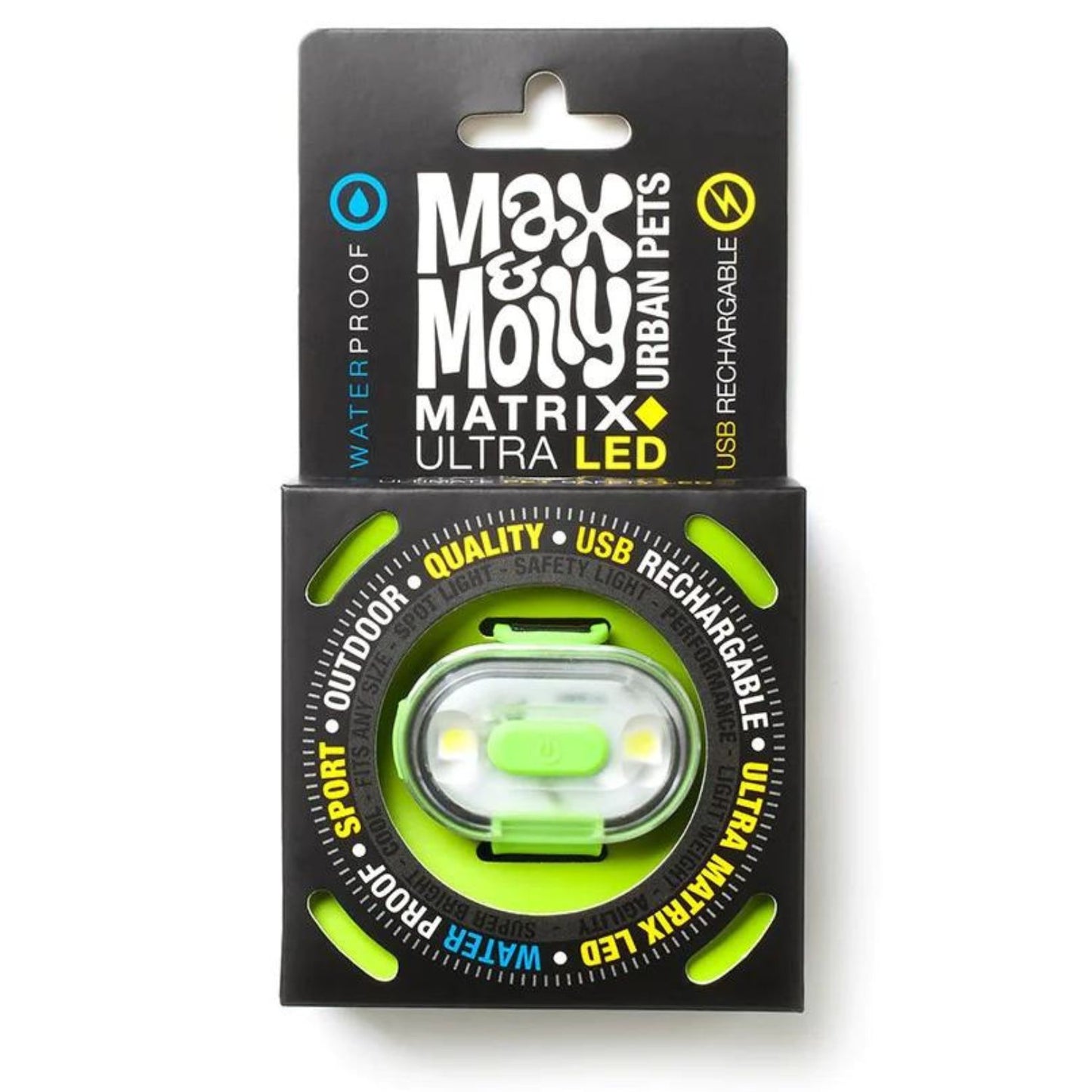 Matrix Ultra LED Pet Safety Light | Lime Green