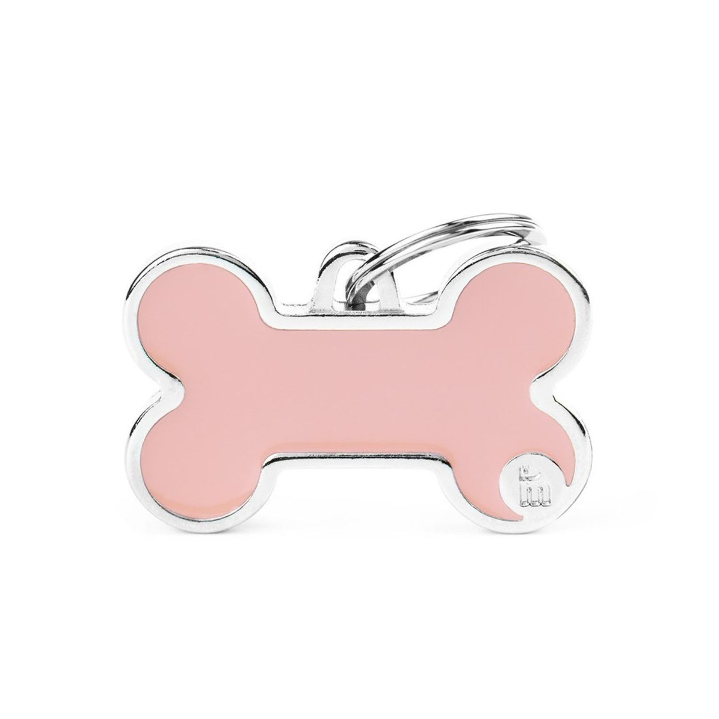 Pet ID Tag | Basic Handmade Pastel Pink Bone + FREE Engraving