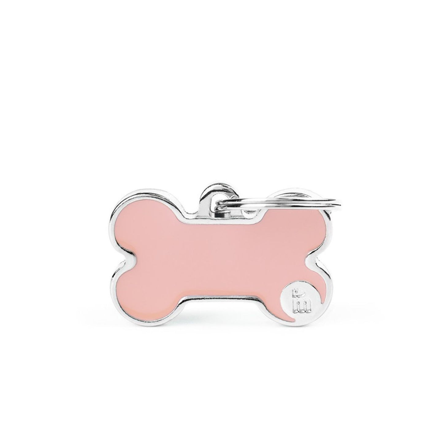 Pet ID Tag | Basic Handmade Pastel Pink Bone + FREE Engraving