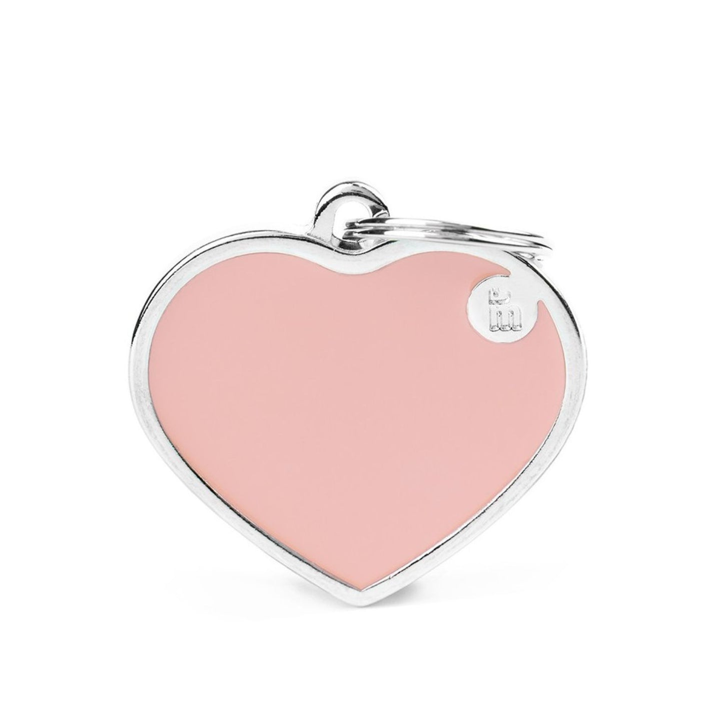 Pet ID Tag | Basic Handmade Pastel Pink Heart + FREE Engraving