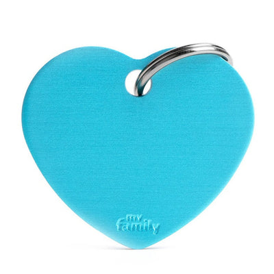Pet ID Tag | Basic Heart Light Blue + FREE Engraving