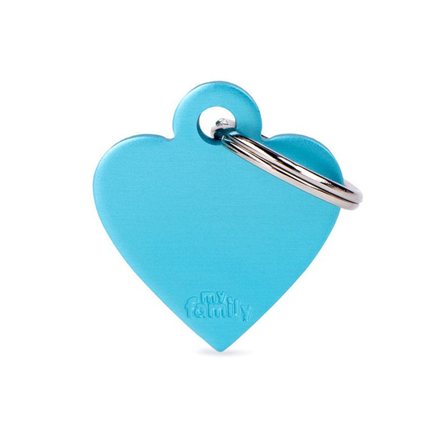 Pet ID Tag | Basic Heart Light Blue + FREE Engraving