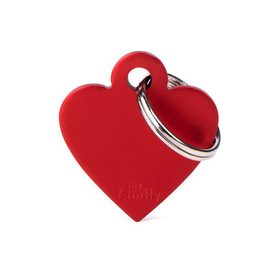 Pet ID Tag | Basic Heart Red + FREE Engraving