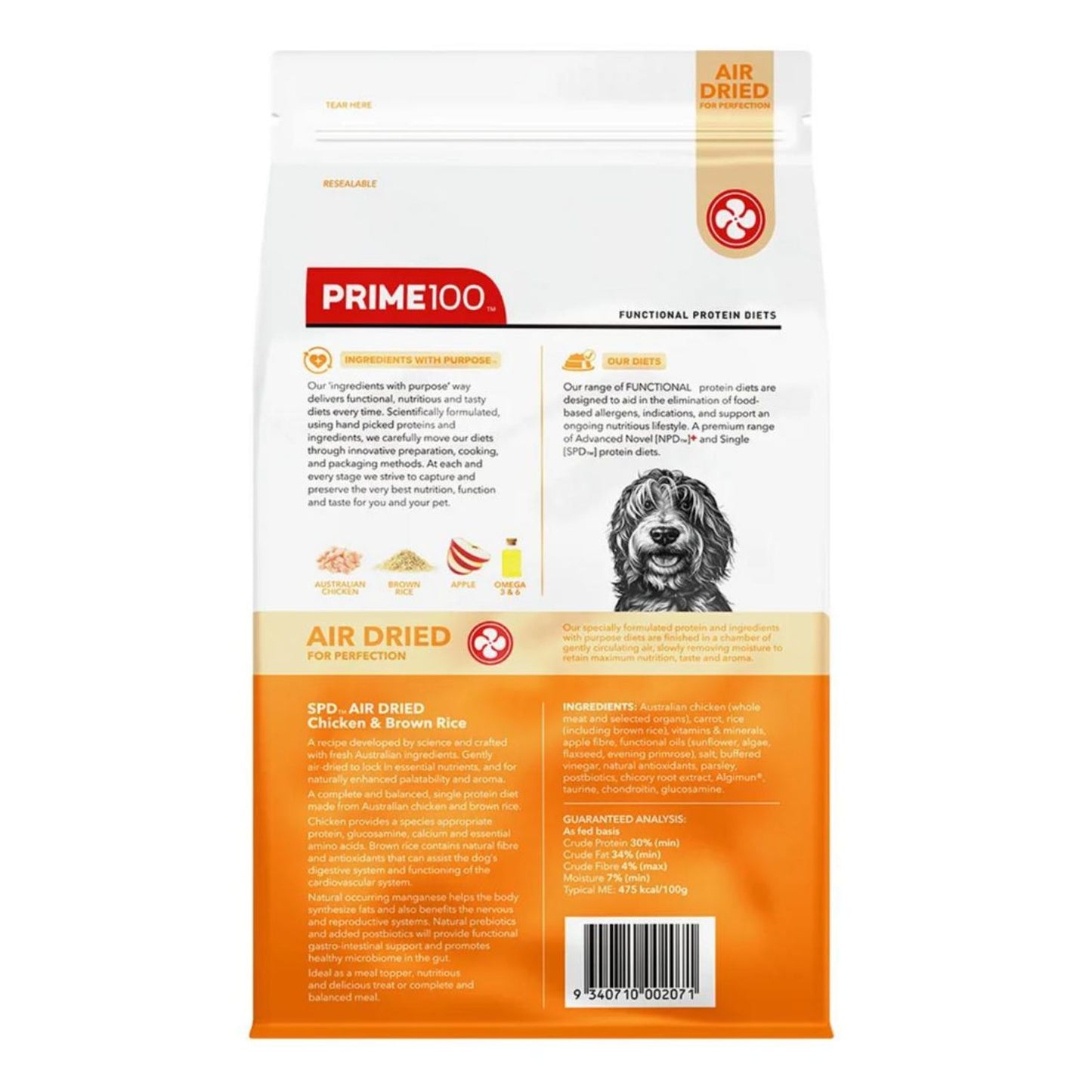 SPD Air Dried Dog Food | Chicken & Brown Rice