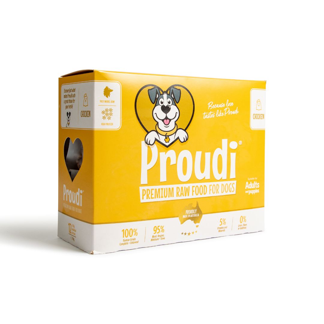 Proudi Frozen Raw Dog Food | Chicken - Peticular