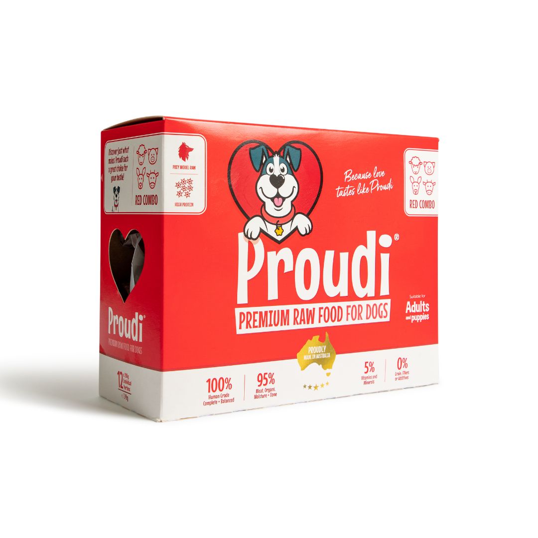 Proudi Frozen Raw Dog Food | Red Meat Combo