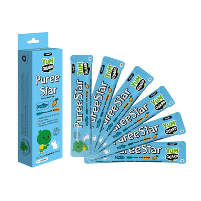 YumGuard Puree Star Cat Treat | Hake & Mango