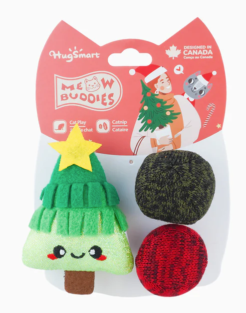 Meow Buddies Catnip Toy| Xmas tree and Balls
