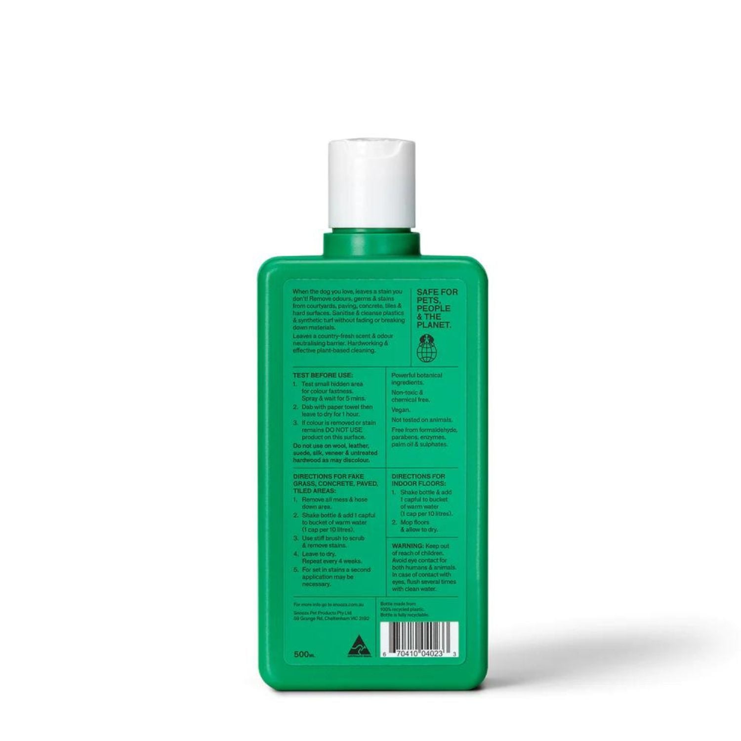 Snooza Plant Powered Indoor Outdoor Floor Cleaner Peticular