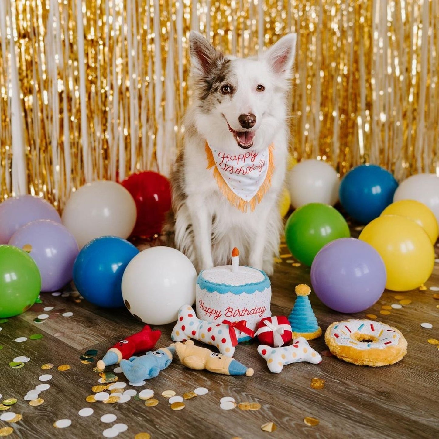 Birthday Donutz Plush Dog Toy