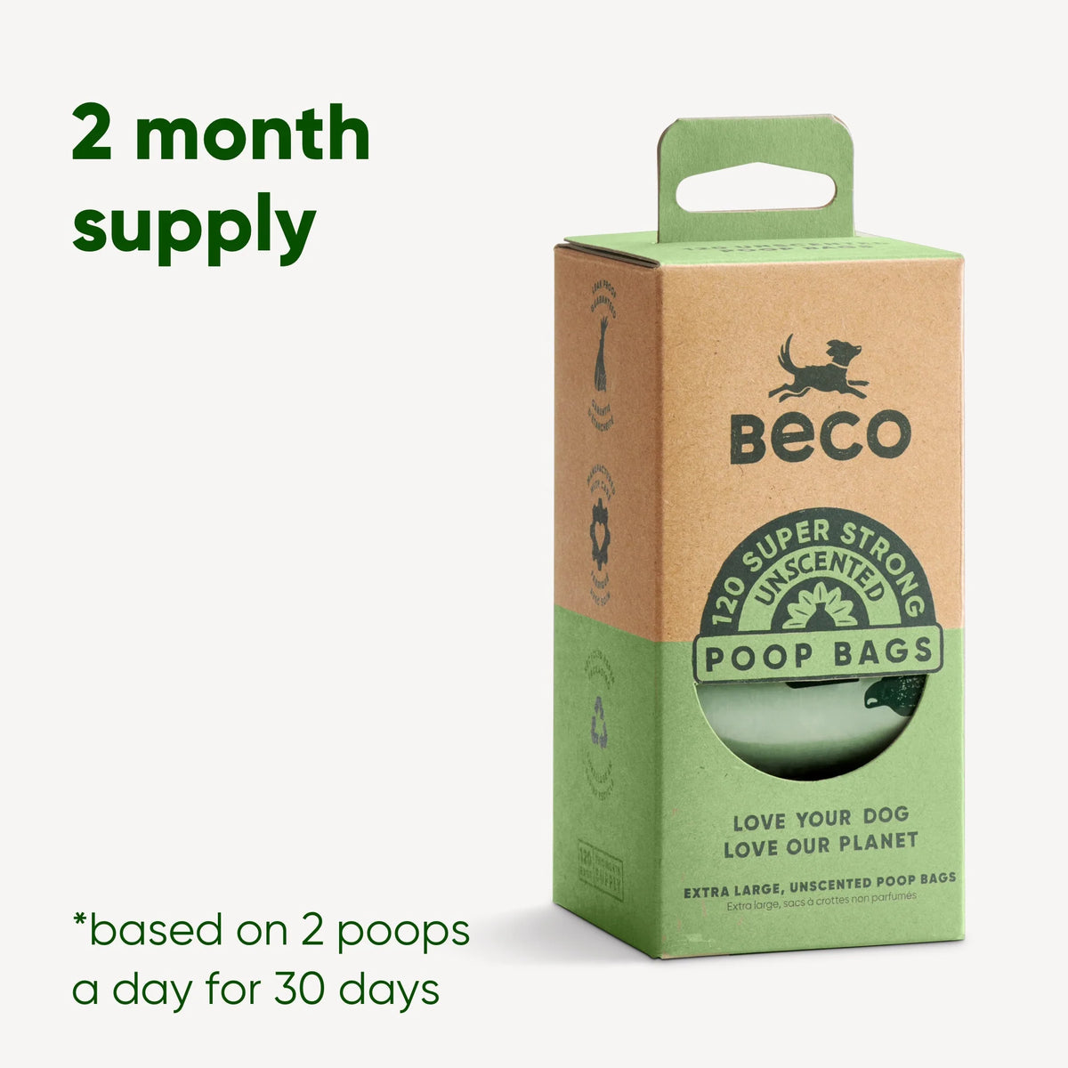 BECO Super-Strong  Leak-Proof Extra-large Unscented Poop Bags - Peticular