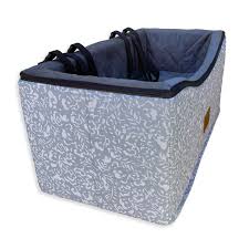 Car Pet Booster Double Seat | Neutral Brushstrokes - Pebble