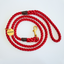 Red + Brass | All Weather Rope Dog Leash