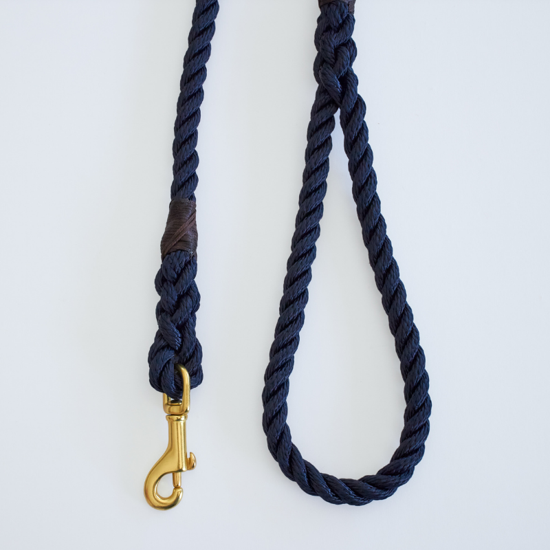 Royal Navy + Brass | All Weather Rope Dog Leash