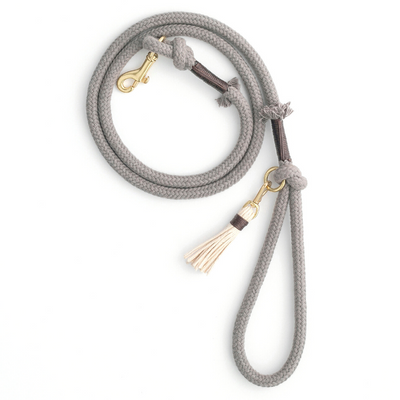 Stone Grey | Organic Cotton Rope Dog Leash