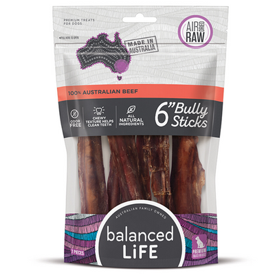 Balanced Life 6 Inch Beef Bully Sticks | 7 Pieces | Peticular