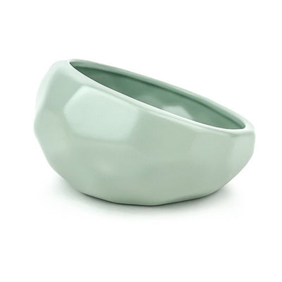 Honeycomb Ceramic Dog Bowl | Eucalyptus