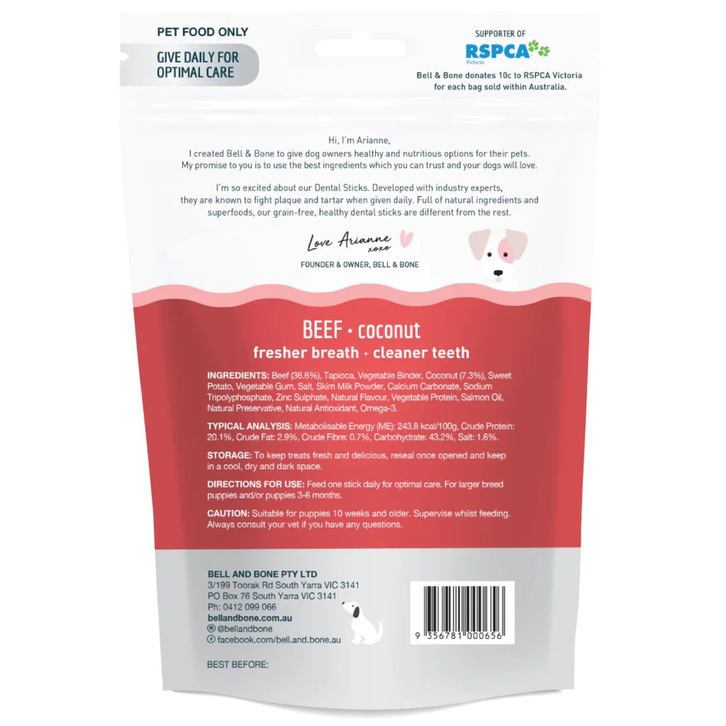 Puppy Dental Chews | Beef & Coconut