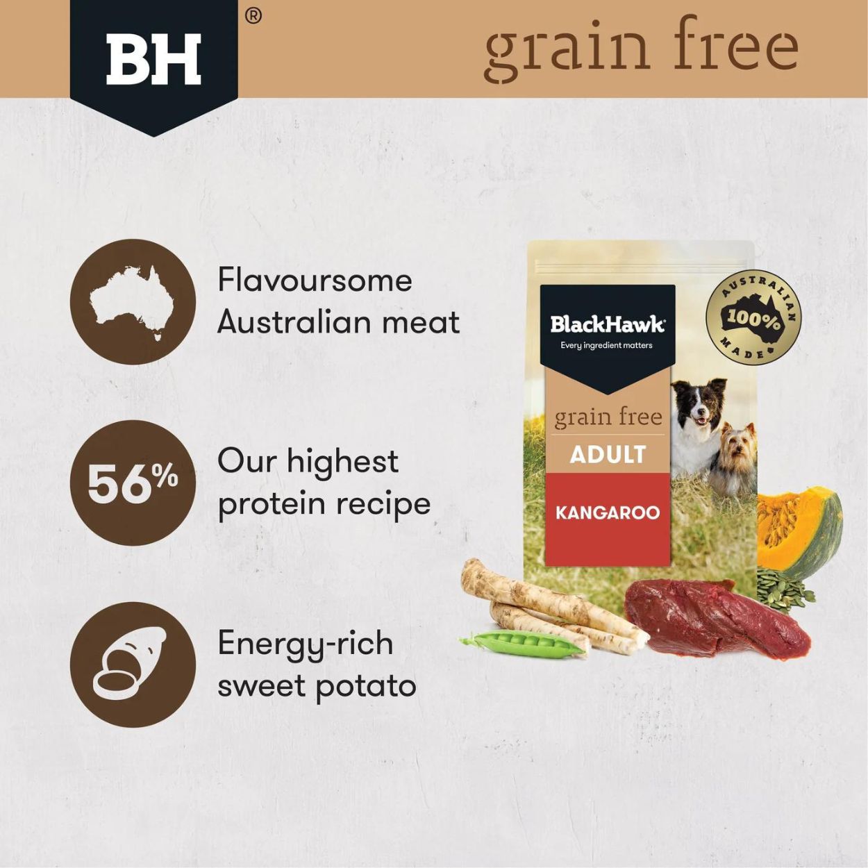 Grain Free Adult Dog Food | Kangaroo - Peticular