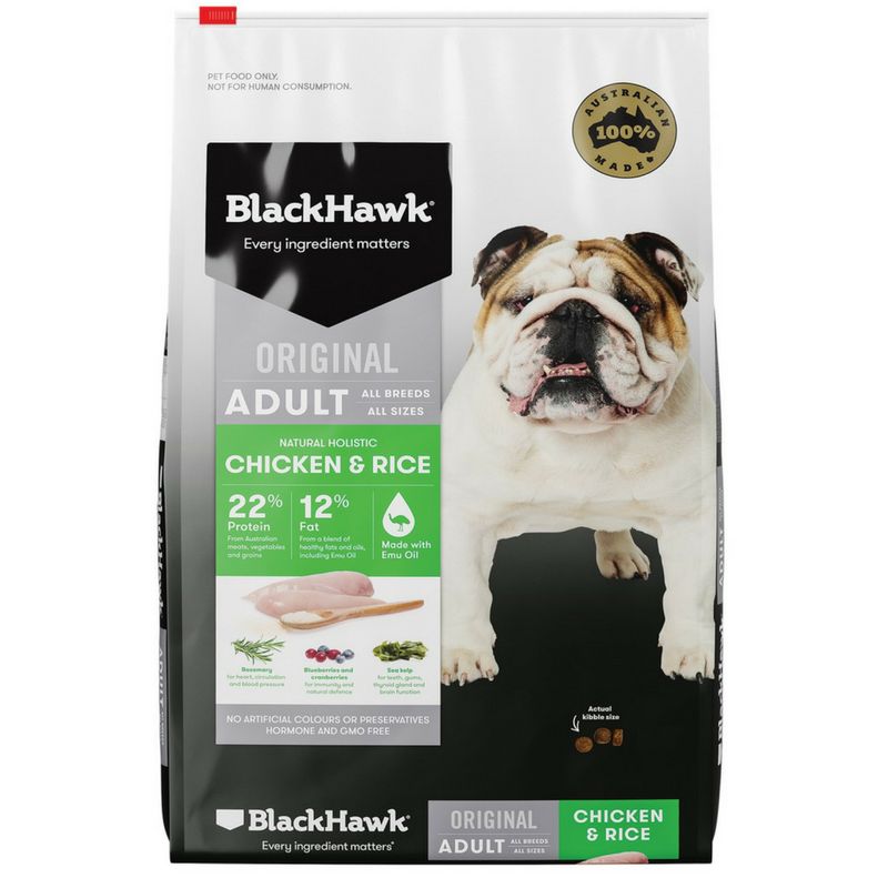 Black Hawk Holistic Dog Food | Chicken & Rice | Peticular