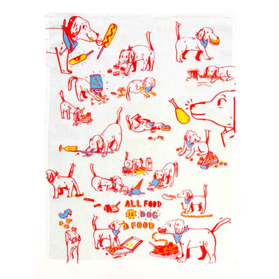 Blue Q Dish Towel | All Food Is Dog Food | Peticular